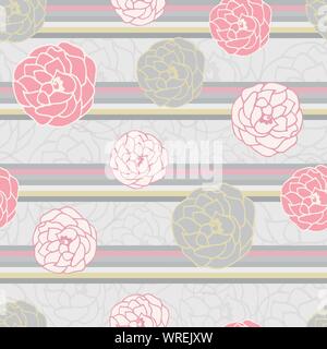 La main romantique de pivoines en surface transparente modèle vectoriel Illustration de Vecteur