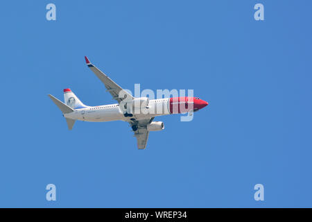 Norwegian (compagnie aérienne norvégienne à bas prix et la plus grande compagnie aérienne de Norvège), Boeing 737-800 - Fredrika Bremer Livery Banque D'Images