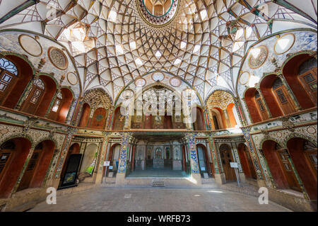 Maison de Borujerdi, coupole principale, Kashan, Ispahan Province, République islamique d'Iran Banque D'Images