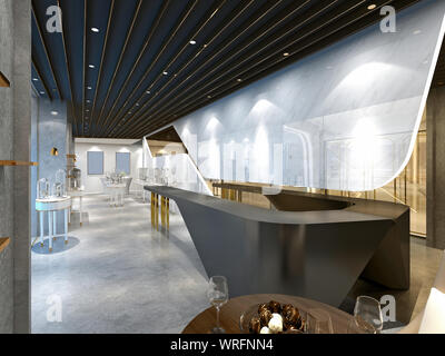 3D render of jewellery shop Banque D'Images