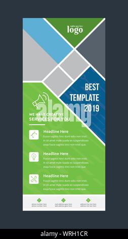 Roll Up Banner pour tout type d'usage d'entreprise Illustration de Vecteur