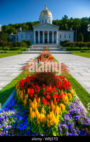 Bâtiment de la capitale de l'état du Vermont à Montpelier, VT USA. Banque D'Images