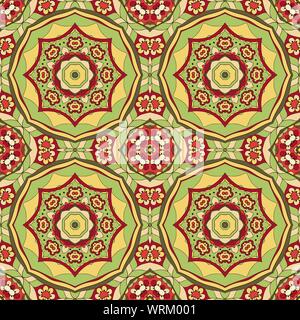 Mandala transparente. Décoration florale. Dessin. Dessin à la main. Le yoga, de motifs floraux. Rouge et jaune Illustration de Vecteur