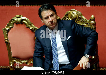 Roma, Italia. 10 Sep, 2019. Giuseppe Conte Rome le 10 septembre 2019. Sénat. Discussion et vote de confiance au nouveau gouvernement. Foto Samantha Zucchi Insidefoto insidefoto Crédit : srl/Alamy Live News Banque D'Images