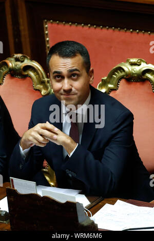 Roma, Italia. 10 Sep, 2019. Matteo Salvini Rome le 10 septembre 2019. Sénat. Discussion et vote de confiance au nouveau gouvernement. Foto Samantha Zucchi Insidefoto insidefoto Crédit : srl/Alamy Live News Banque D'Images