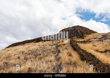 Hawai'i, la grande île du Sud, Kahala, Puukohola Heiau Banque D'Images