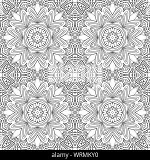 Doodle transparente motif. La coloration des motifs ethniques Illustration de Vecteur