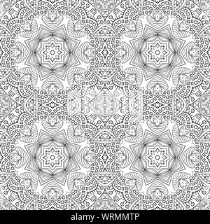 Doodle transparente motif. La coloration des motifs ethniques Illustration de Vecteur