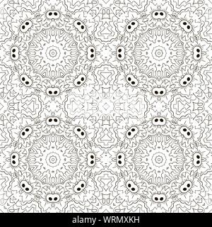 Mandala. Zentangl transparente coloriage ornement. Détendez-vous, la méditation Illustration de Vecteur