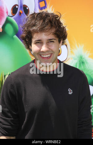 Premiere de Columbia Pictures 'Les Angry Birds Film 2' au Regency Theatre Westwood à Los Angeles, Californie le 10 août, 2019 Avec : David Dobrik Où : Los Angeles, California, United States Quand : 10 août 2019 Credit : Sheri Determan/WENN.com Banque D'Images