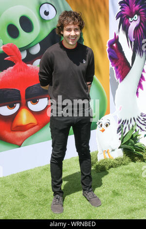 Premiere de Columbia Pictures 'Les Angry Birds Film 2' au Regency Theatre Westwood à Los Angeles, Californie le 10 août, 2019 Avec : David Dobrik Où : Los Angeles, California, United States Quand : 10 août 2019 Credit : Sheri Determan/WENN.com Banque D'Images