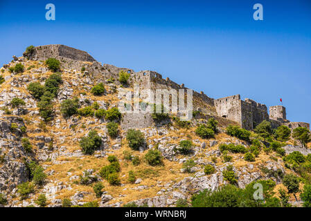 Le Château de Rozafa monte au souffle sur rocky hill à Shkoder Albanie, ville Banque D'Images