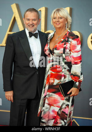 Londres - Angleterre - septembre 9 : Hugh Bonneville et Lulu Williams assister à la première mondiale de 'Harry Potter' dans Leicester Square, Londres, Royaume-Uni, le 9 sept. Banque D'Images