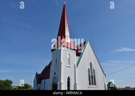 HALIFAX, CANADA -20 JUIL 2019- vue sur la pittoresque église anglicane St John’s, une église historique de style gothique charpenter à Peggy’s Cove à l’extérieur de H Banque D'Images