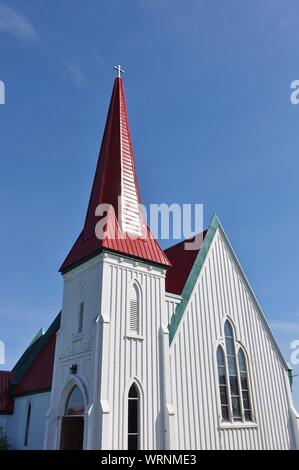 HALIFAX, CANADA -20 JUIL 2019- vue sur la pittoresque église anglicane St John’s, une église historique de style gothique charpenter à Peggy’s Cove à l’extérieur de H Banque D'Images