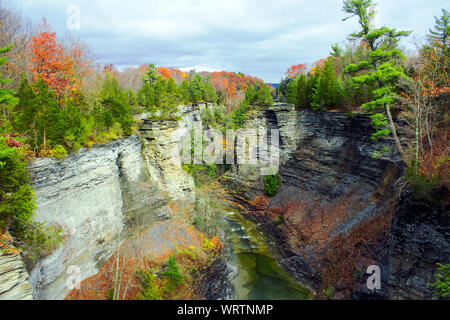 Taughannock State Park près d'Ithaca, NY USA Banque D'Images