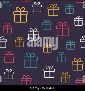 Modèle transparent avec les coffrets cadeaux. Vecteur de fond minimal Illustration de Vecteur