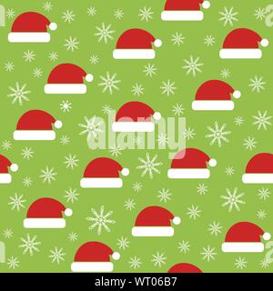 Transparente avec motif de noël santa hats. Vector background Illustration de Vecteur