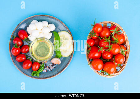 Ensemble de produits pour faire de Caprese. Studio Photo Banque D'Images