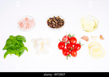 Ensemble de produits pour faire de Caprese. Studio Photo Banque D'Images