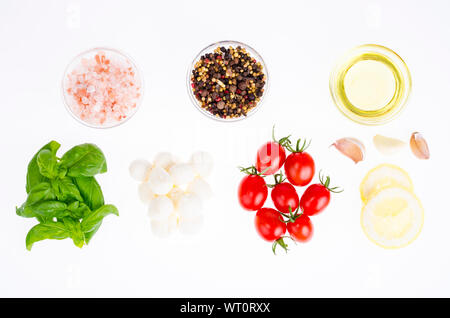 Ensemble de produits pour faire de Caprese. Studio Photo Banque D'Images