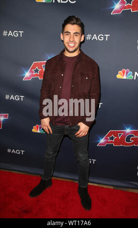 Hollywood, CA. 10 Sep, 2019. Dom Chambers, à 'America's Got Talent' saison 14 Live Show Tapis Rouge à la Kodak Theater à Hollywood, Californie le 10 septembre 2019. Credit : Faye Sadou/media/Alamy Punch Live News Banque D'Images