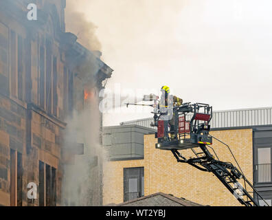 Edinburgh, Royaume-Uni. 10 septembre 2019. Incendie à Fountainbridge, Édimbourg, Écosse, Royaume-Uni. Banque D'Images