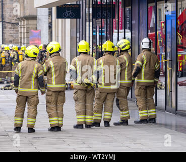 Edinburgh, Royaume-Uni. 10 septembre 2019. Incendie à Fountainbridge, Édimbourg, Écosse, Royaume-Uni. Banque D'Images