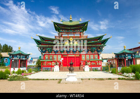 Ivolginsky datsan monastère est le temple bouddhiste situé près de la ville de Ulan-Ude Buryatia, en Russie Banque D'Images