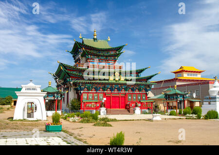 Ivolginsky datsan monastère est le temple bouddhiste situé près de la ville de Ulan-Ude Buryatia, en Russie Banque D'Images