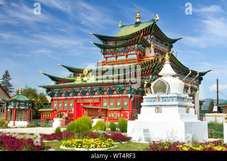 Ivolginsky datsan monastère est le temple bouddhiste situé près de la ville de Ulan-Ude Buryatia, en Russie Banque D'Images