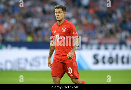 Bundesliga, Allemagne, des hommes, de la saison 2019/2020, 2e journée, Veltins Arena Gelsenkirchen : FC Schalke 04 et FC Bayern Munich ; Philippe Coutinho (FCB) Banque D'Images