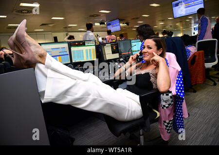 Natalie Pinkham lors de la 15ème édition de la journée caritative annuelle de BGC à Canary Wharf à Londres, en commémoration de la BGC 658 collègues et les 61 employés Eurobrokers a perdu le 11 septembre. Banque D'Images