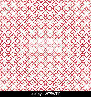 Résumé motif carré géométrique transparente entrelacées et vecteur. La couleur rouge. Banque D'Images