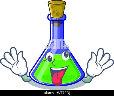 Crazy potion magique sur la table de dessin animé vector illustration Illustration de Vecteur