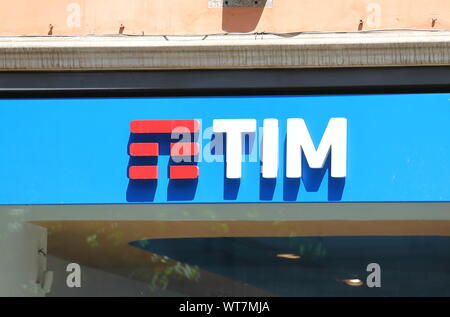 TIM Telecom Italia Mobile telephone company Italie Banque D'Images