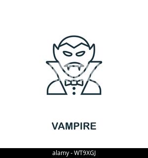 L'icône Contour Vampire. Ligne fine style à partir de la collection d'icônes d'halloween. Élément simple parfait pixel pour l'icône vampire web design, applications, logiciels, imprimer Illustration de Vecteur