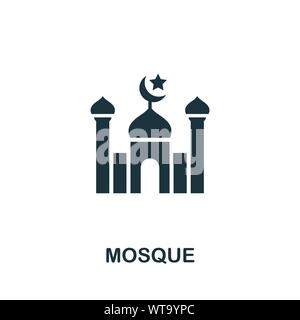 Icône vecteur mosquée symbole. Signe de la création d'icônes bâtiments collection. Télévision rempli pour l'icône de la mosquée et l'ordinateur mobile Illustration de Vecteur