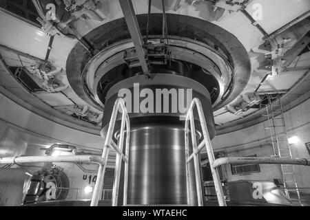 L'arbre de la turbine à la centrale hydroélectrique d'Itaipu Banque D'Images