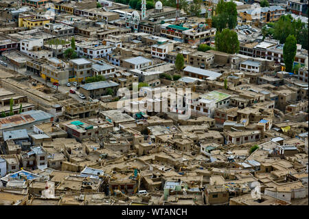 Vue aérienne du centre-ville de Leh Banque D'Images