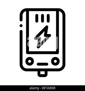 Système de chauffage électronique Bloc principal Icône vecteur Illustration de Vecteur