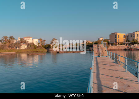 Avis de littoral à El Gouna. L'Egypte, l'Afrique du Nord Banque D'Images