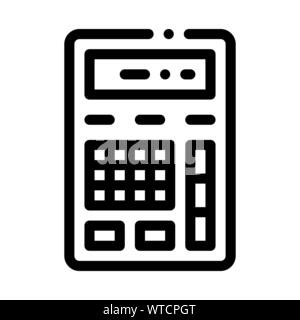 Mécanisme financier calculatrice vecteur électronique Illustration de Vecteur