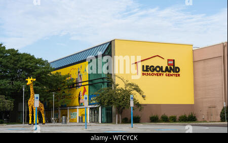 Plymouth Meeting, PA - 1 septembre 2019 : Le Legoland Discovery Center est situé dans le centre commercial et Plymouth Meeting est un environnement ludique avec deux mill Banque D'Images