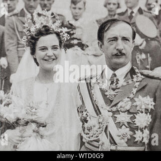 Zog I, Roi des Albanais (1895 - 1961), née Ahmet Muhtar Zogolli, était le chef de l'Albanie de 1922 à 1939. Il a servi comme Premier Ministre de l'Alb Banque D'Images