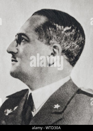 Le Général Ugo Cavallero (1880 - 1943) était un commandant militaire avant et pendant la Seconde Guerre mondiale. Il a été récipiendaire de la Croix de Chevalier de la Banque D'Images