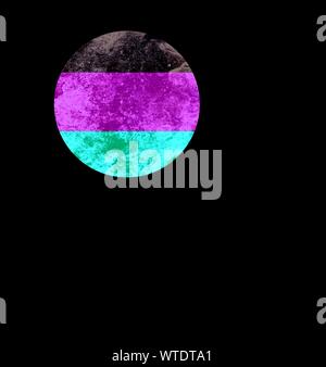 Empreintes digitales, empreintes digitales sur le drapeau national de couleurs Banque D'Images