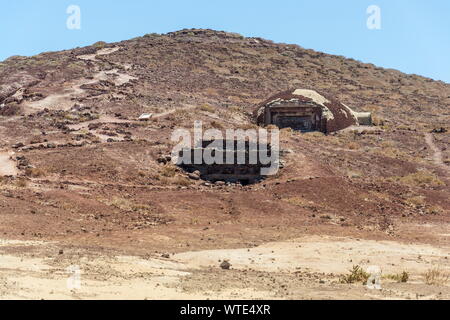 La seconde guerre mondiale bunker sur la plage d'El Medano, Tenerife, Canaries, Espagne Banque D'Images