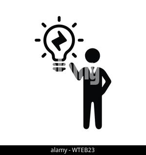 Idée d'entreprise, la planification, l'icône de l'idée intelligente Illustration de Vecteur
