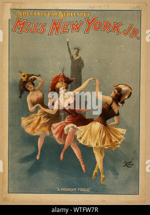 Miss New York Jr. burlesque spectaculaire. 1 couleur d'impression : lithographie ; feuille 72 x 52 cm. (Format affiche) ; Banque D'Images